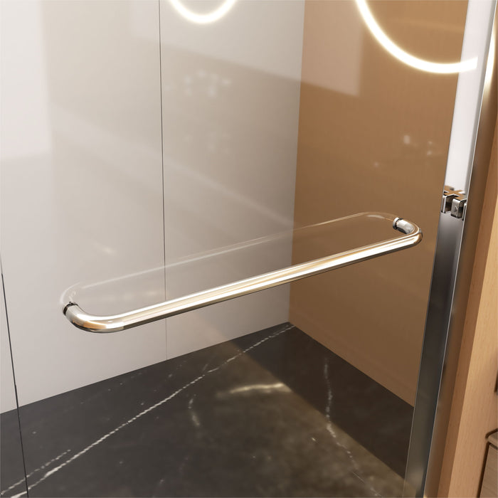 Semi-Frameless Double Sliding Shower Door, Bypass Shower Door, 1 / 4" (6Mm) Thick SGCC Tempered Glass Door