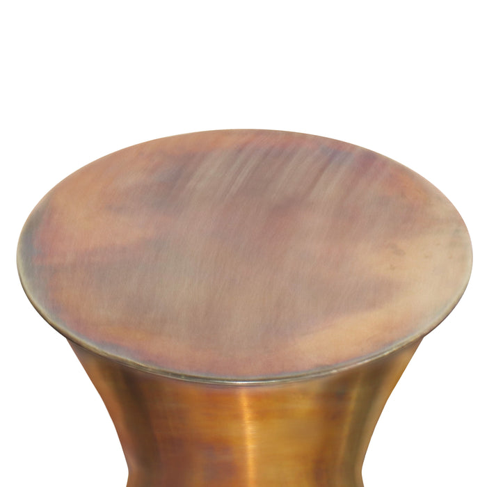 Kenton - Metal Side Table - Tarnished Brass