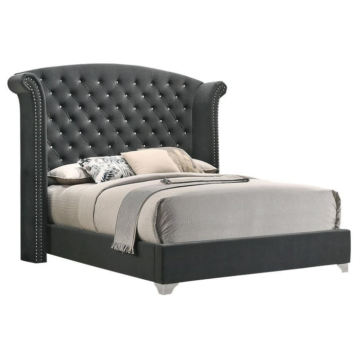 Melody - Wingback Upholstered Bed Bedding & Furniture Discounters