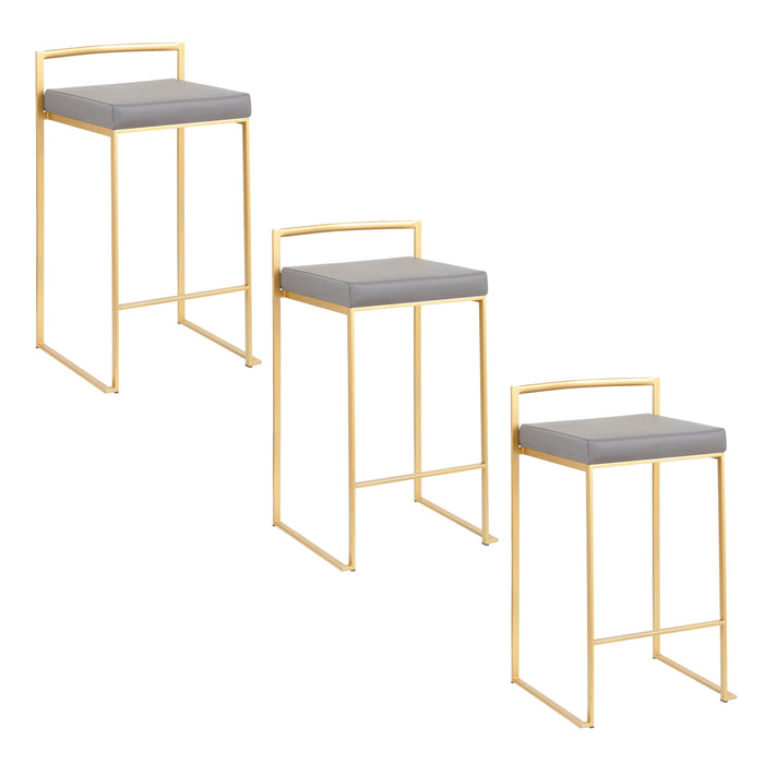 Fuji - Contemporary / Glam Design Counter Stool (Set of 2)