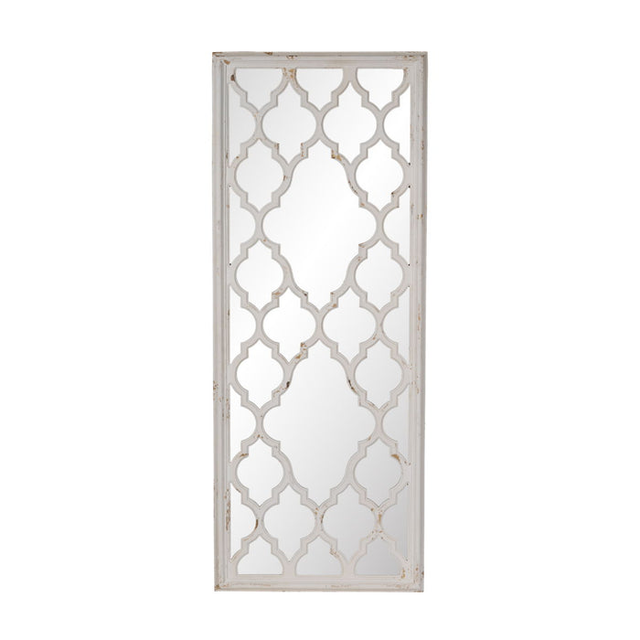 Distressed Floor Mirror, Full Body Mirror For Bathroom Bedroom Living Room - White