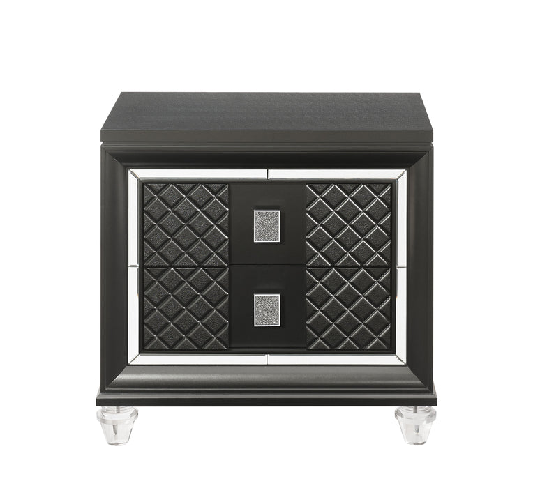 Sawyer - Metallic Nightstand - Gray