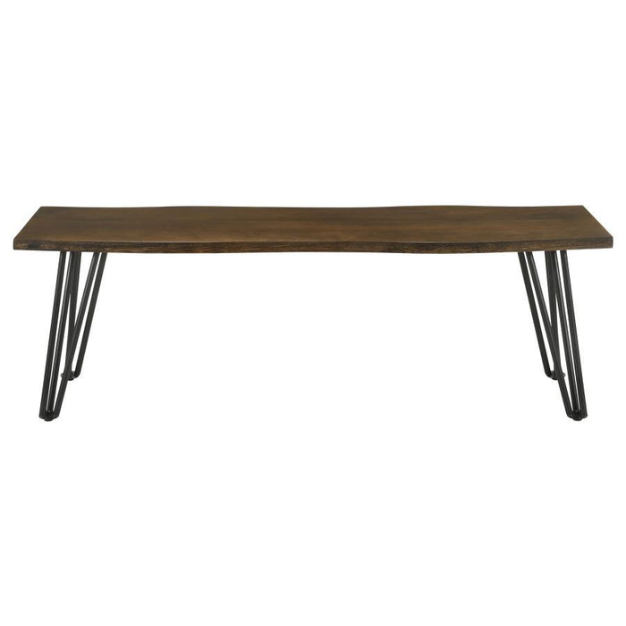 Topeka - Live-Edge Dining Bench - Mango Cocoa And Gunmetal