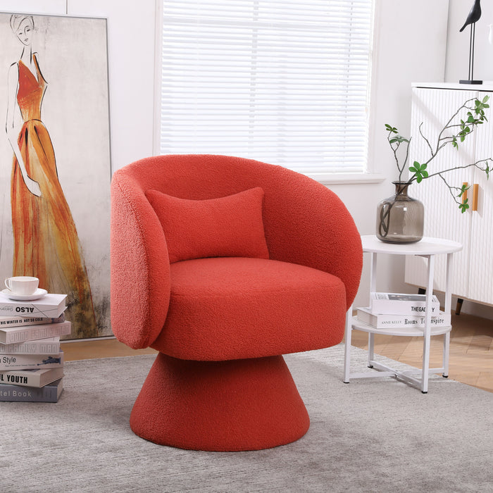 Swivel Accent Chair, Armchair Round Barrel Chair In Fabric For Living Room Bedroom