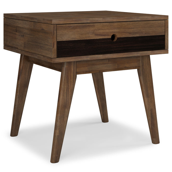 Clarkson - End Table - Rustic Natural Aged Brown