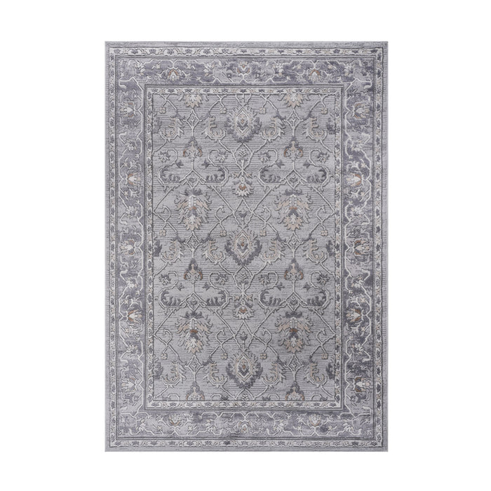 Marfi - 6' x 9' Oriental Non-Shedding Living Room Bedroom Dining Home Office Stylish And Stain Resistant Area Rug - Ivory / Gray