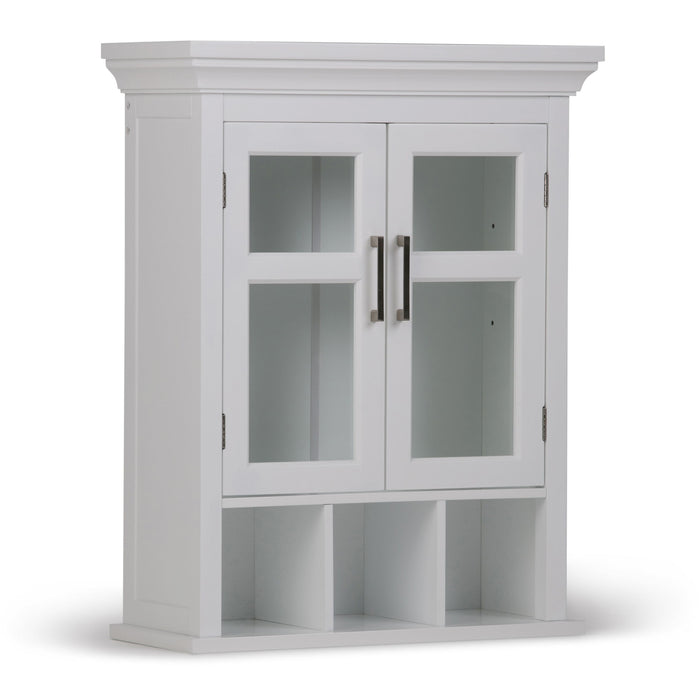 Avington - Two Door Wall Cabinet with Cubbies - Pure White