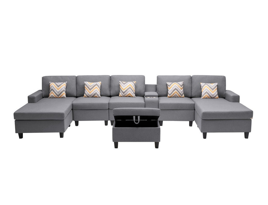 Nolan - 7 Piece Sectional Sofa With Pillows And Interchangeable Legs