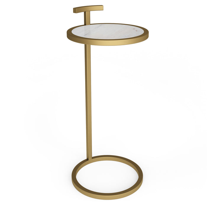 Brook - C Side Table - White / Gold