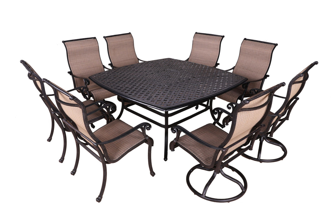 9 Piece Dining Set - Antique Bronze