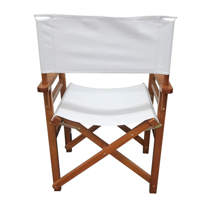 Folding Director Chair Canvas - White