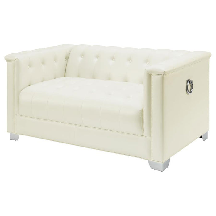 Chaviano - Loveseat - Pérola e Branco