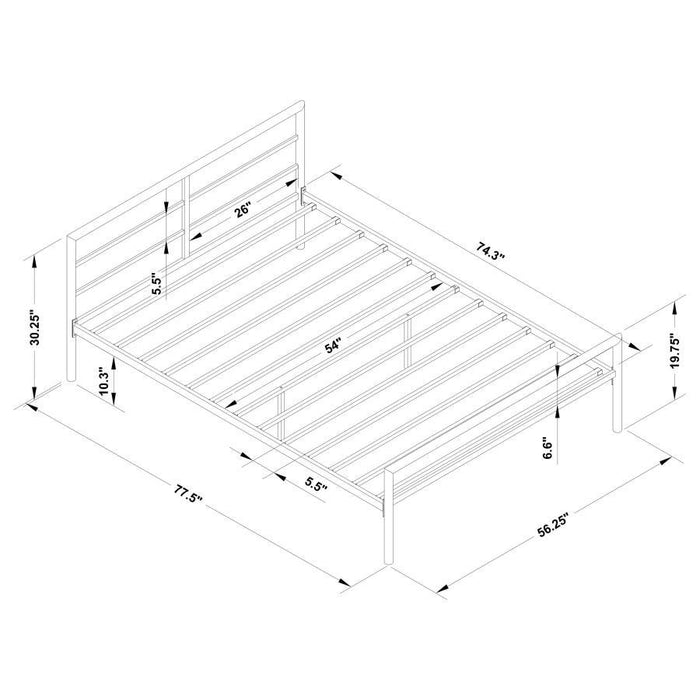 Fisher - Metal Bed Bedding & Furniture Discounters