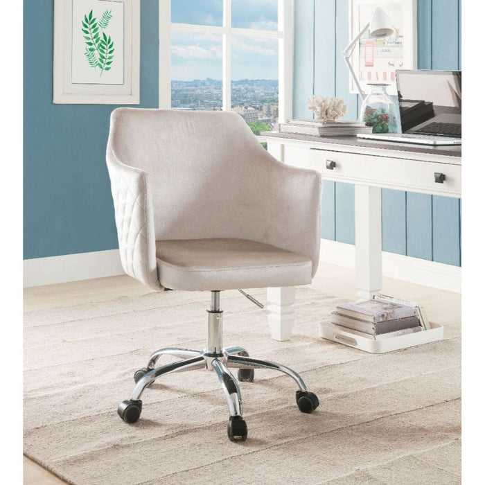 Cosgair - Cadeira de escritório - Champagne Velvet &amp; Chrome