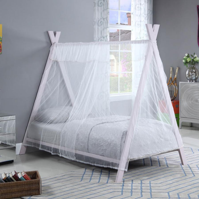 Fultonville - Cama doble tipo tienda - Blanco