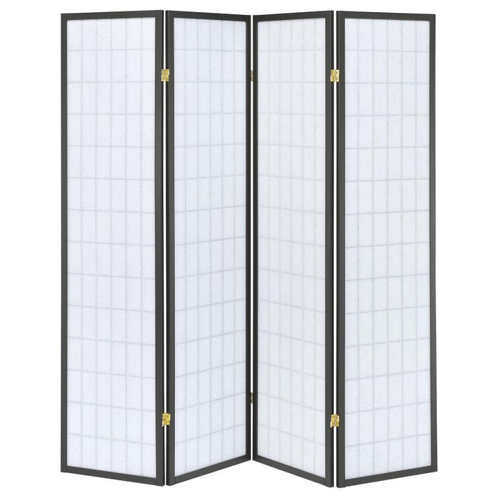 Roberto - 4-panel Linear Grid Design Folding Screen