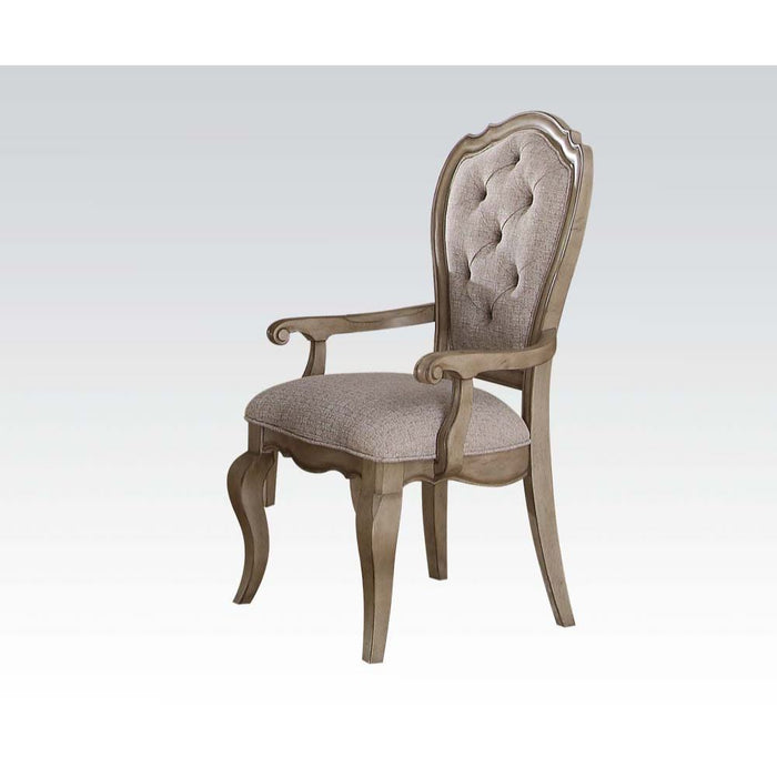 Chelmsford - Chair (Set of 2) - Beige Fabric & Antique Taupe Bedding & Furniture DiscountersFurniture Store in Orlando, FL