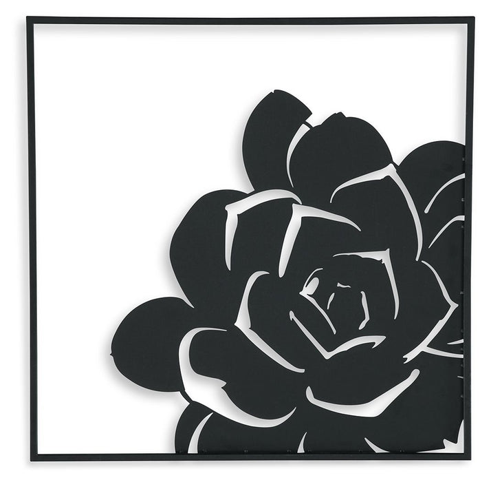 Ellyse - Preto - Decoração de Parede - Design de Flores