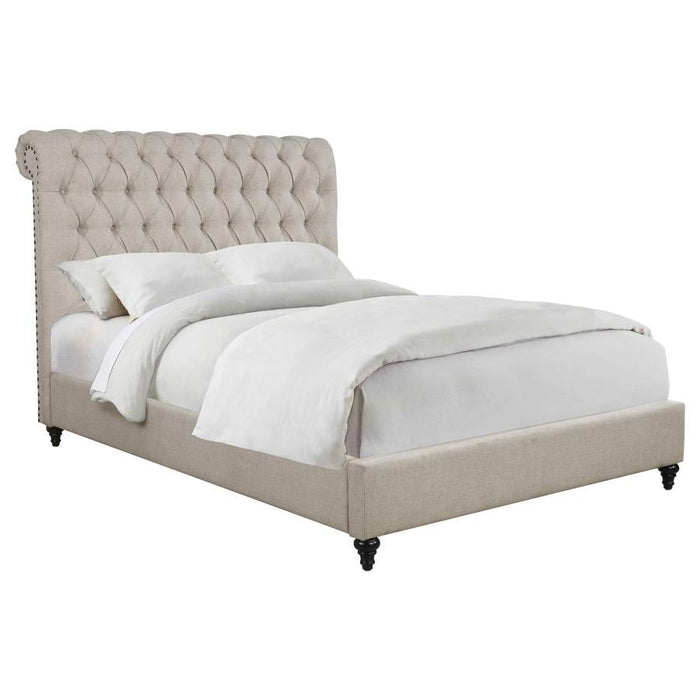 Devon - Button Tufted Upholstered Bed Bedding & Furniture Discounters