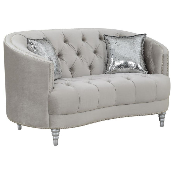 Avonlea - Upholstered Sloped Arm Loveseat Bedding & Furniture DiscountersFurniture Store in Orlando, FL