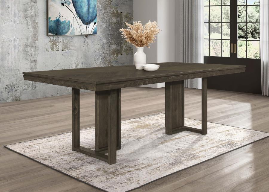 Mesa de Comedor de Madera - Marrón Oscuro