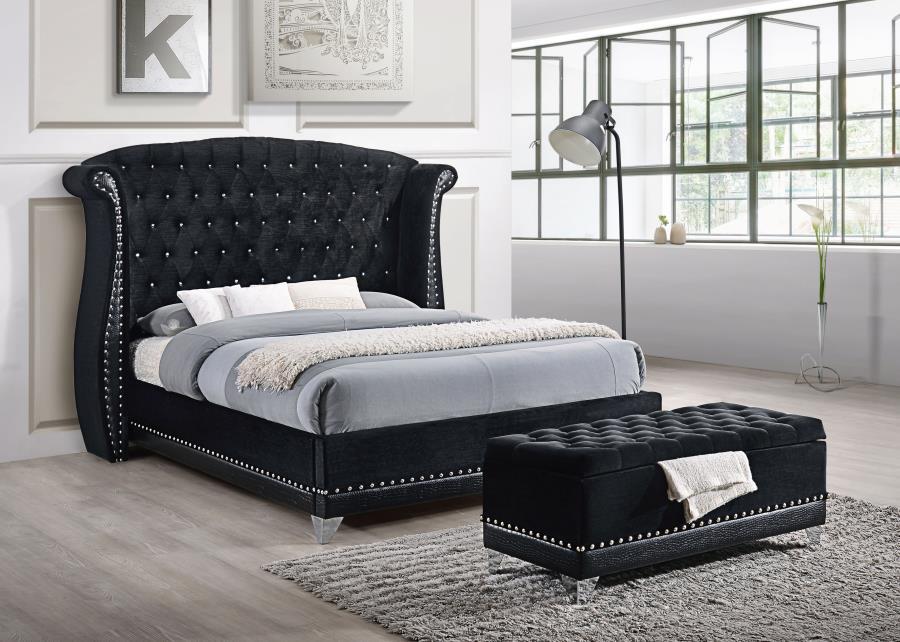 Barzini - Wingback Tufted Bed Bedding & Furniture Discounters
