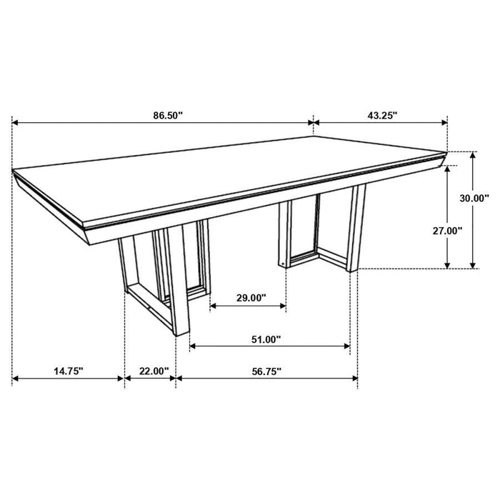 Mesa de Comedor de Madera - Marrón Oscuro