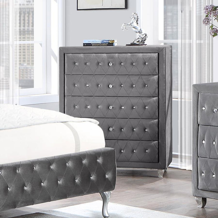 Deanna - 5-drawer Rectangular Chest Bedding & Furniture DiscountersFurniture Store in Orlando, FL