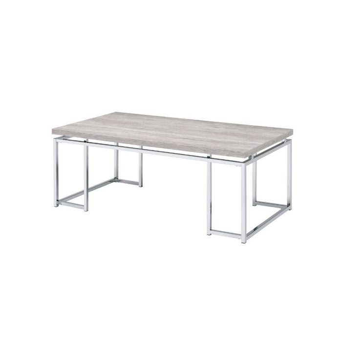 Chafik - Coffee Table - Natural Oak & Chrome