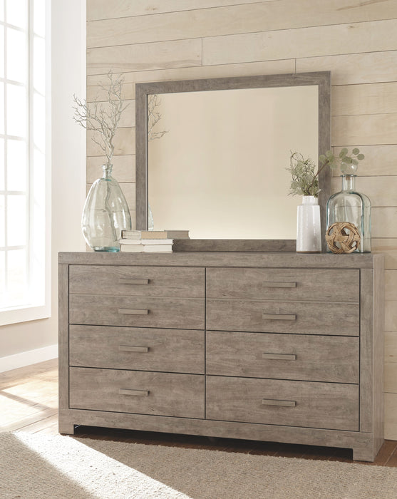 Culverbach - Gray - 5 Pc. - Dresser, Mirror, Queen Upholstered Bed, 2 Nightstands Bedding & Furniture DiscountersFurniture Store in Orlando, FL