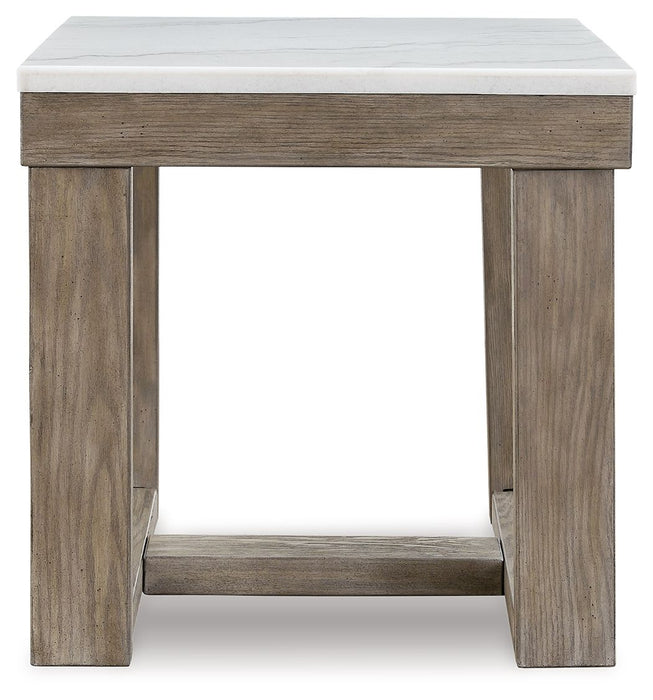 Loyaska - Brown / Ivory - Square End Table