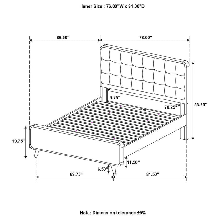 Robyn - Bed with Upholstered Headboard Bedding & Furniture DiscountersFurniture Store in Orlando, FL