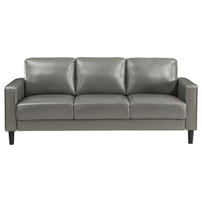 Ruth - Upholstered Track Arm Faux Leather Sofa