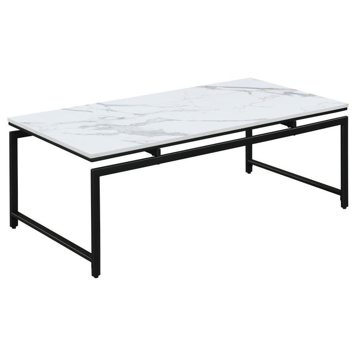 Clark - Conjunto de mesa ocasional de 3 peças - branco