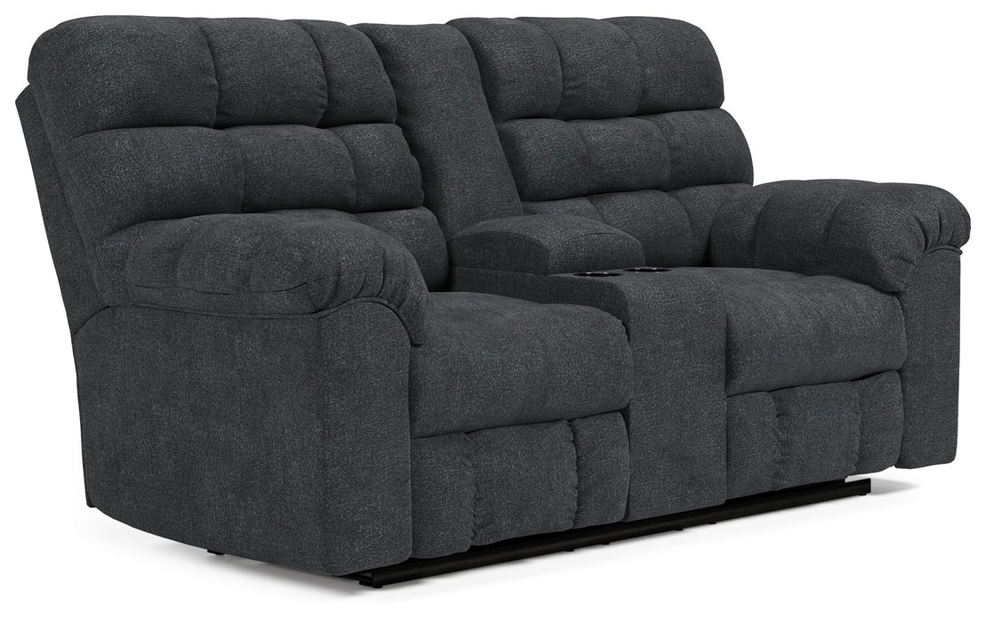 Wilhurst - Marine - Double Rec Loveseat W/Console