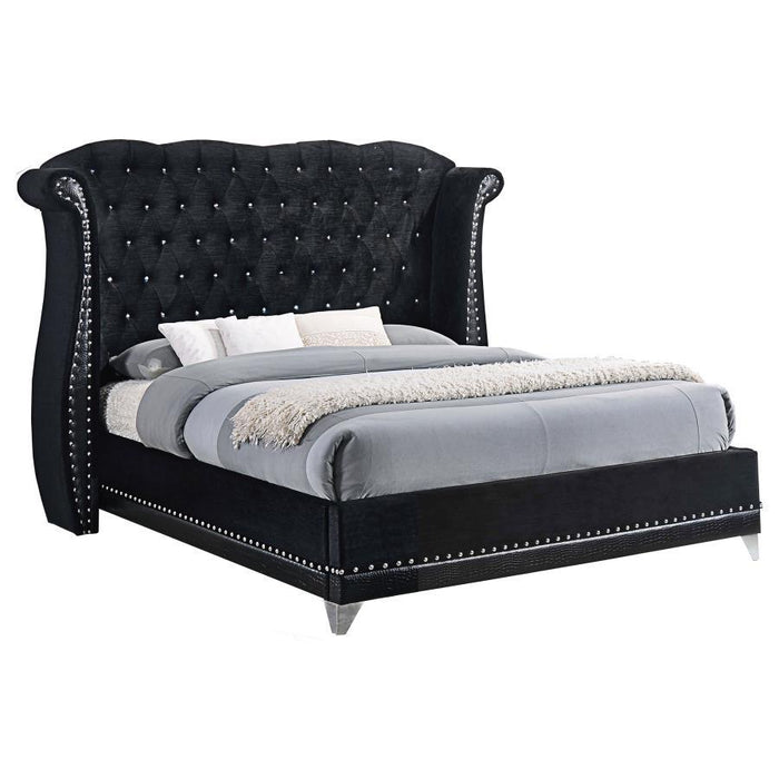 Barzini - Wingback Tufted Bed Bedding & Furniture Discounters