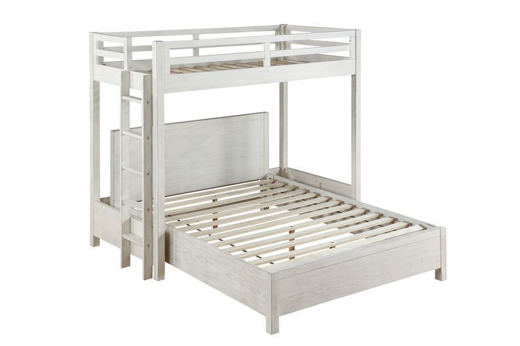 Celerina - Cama Queen - Acabado en blanco desgastado