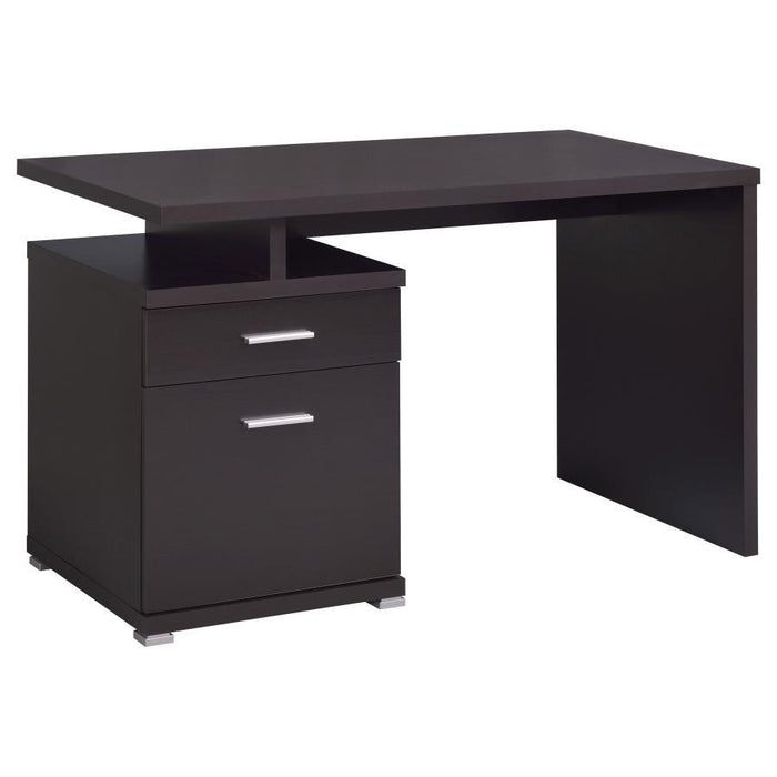 Irving - 2-drawer Office Desk with Cabinet Bedding & Furniture DiscountersFurniture Store in Orlando, FL