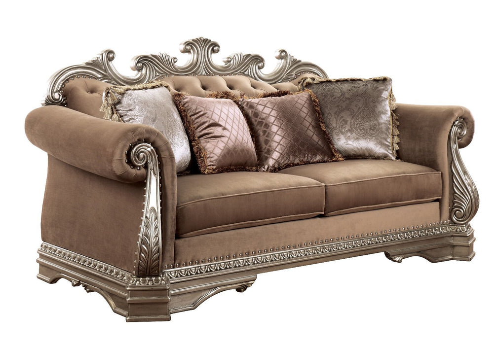 Northville - Loveseat - Terciopelo y plata antigua