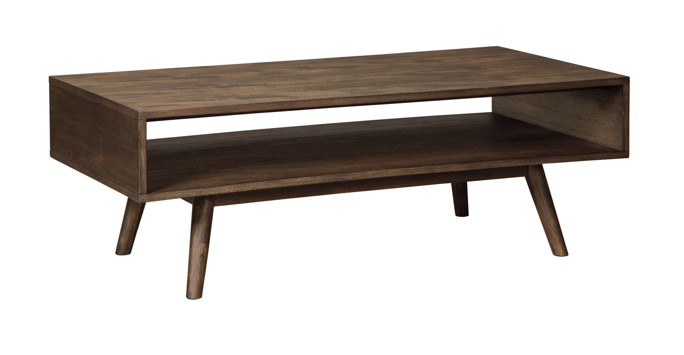 Kisper - Dark Brown - Rectangular Cocktail Table