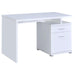 Irving - 2-drawer Office Desk with Cabinet Bedding & Furniture DiscountersFurniture Store in Orlando, FL