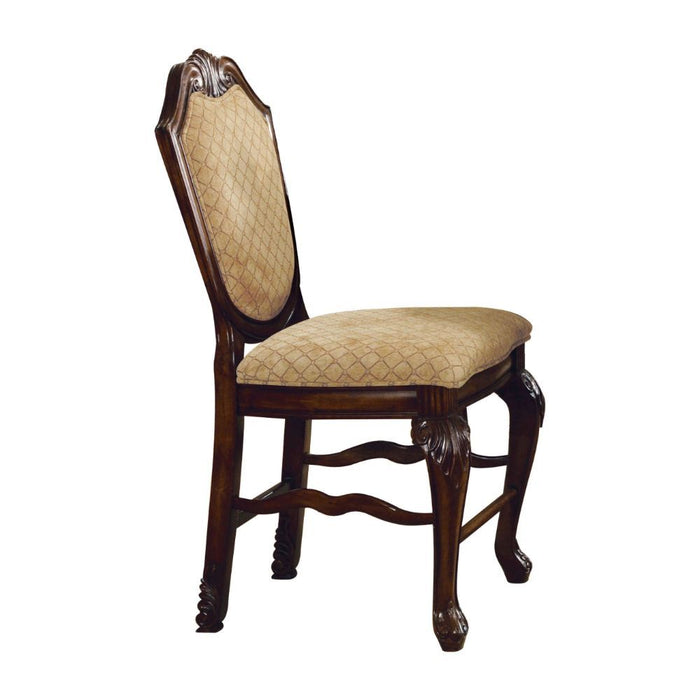 Chateau De Ville - Counter Height Chair (Set of 2) - Fabric & Espresso Bedding & Furniture DiscountersFurniture Store in Orlando, FL