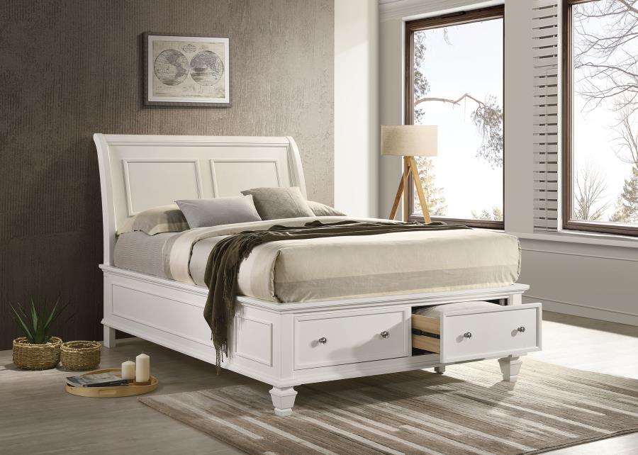 Selena - Sleigh Bed with Footboard Storage Bedding & Furniture DiscountersFurniture Store in Orlando, FL