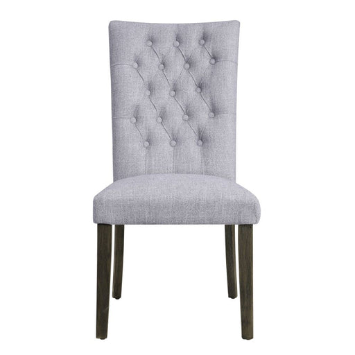 Merel - Side Chair (Set of 2) - Gray Linen & Gray Oak Bedding & Furniture DiscountersFurniture Store in Orlando, FL