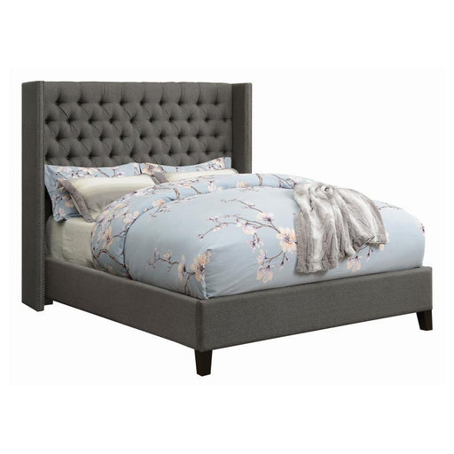 Bancroft - Demi-wing Upholstered Bed Bedding & Furniture Discounters
