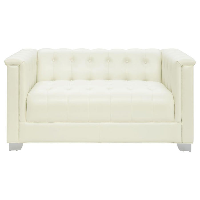 Chaviano - Loveseat - Pérola e Branco