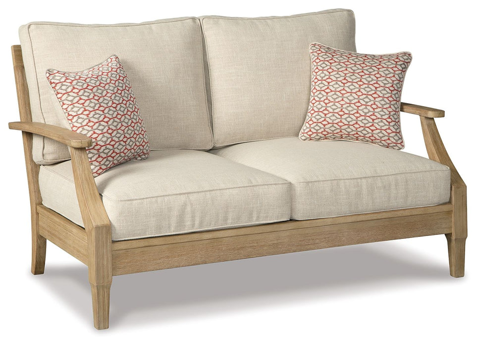 Clare - Bege - Loveseat C/Almofada