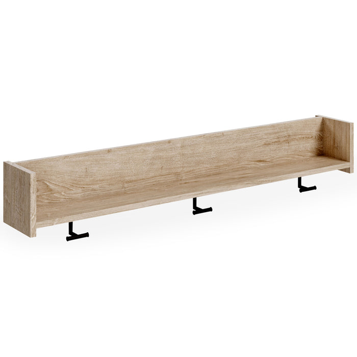 Oliah - Natural - Perchero De Pared Con Balda