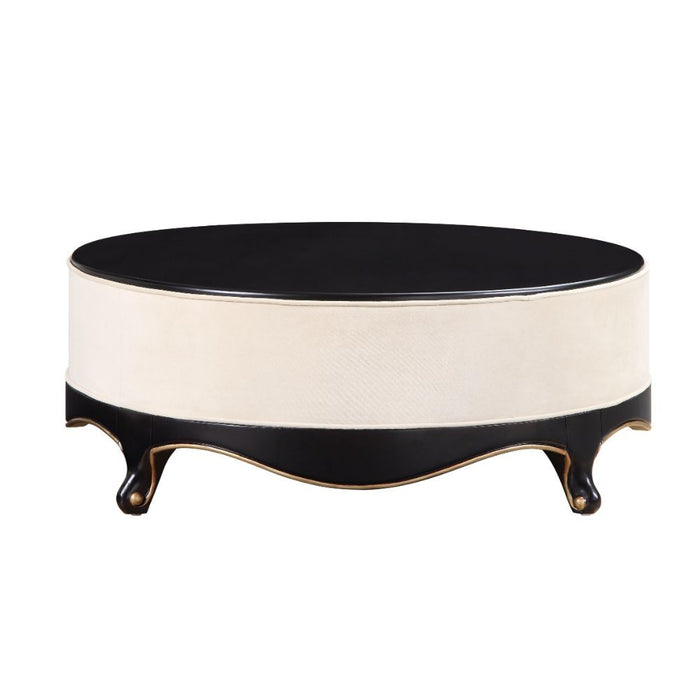 Sheridan - Mesa de Coquetel - Tecido Creme e Preto