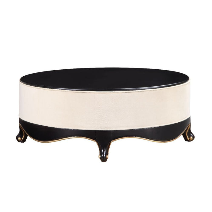 Sheridan - Mesa de Coquetel - Tecido Creme e Preto